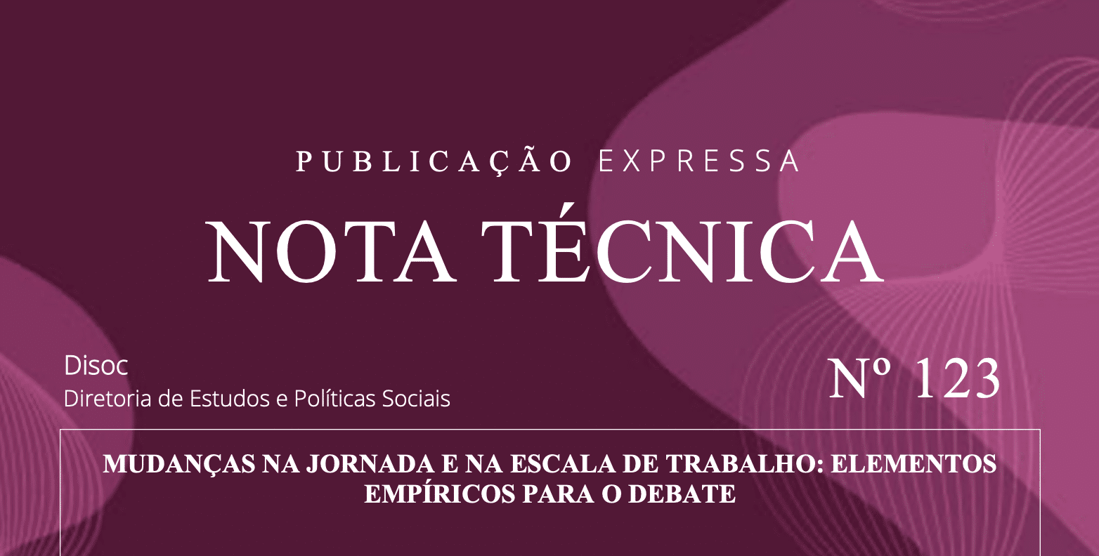 Ipea divulga estudo sobre redução da jornada de trabalho e impactos no Brasil